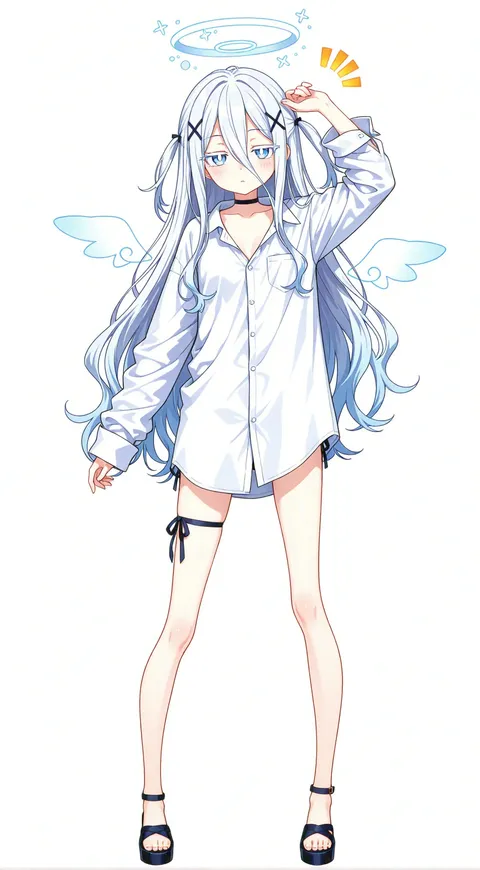 白シャツ天使(全身)