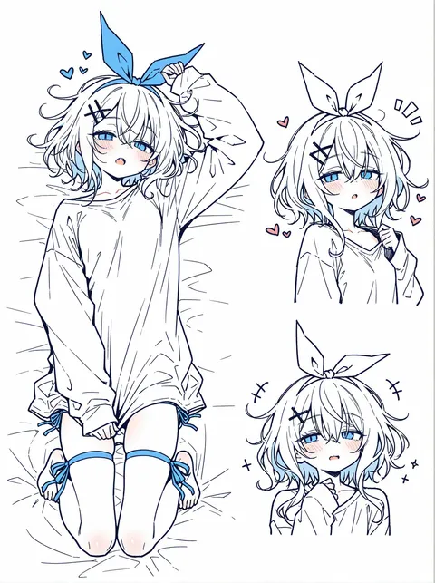 青リボンガール