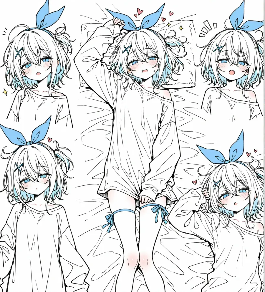 青リボンガール (1)