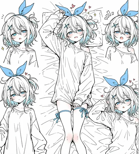 青リボンガール