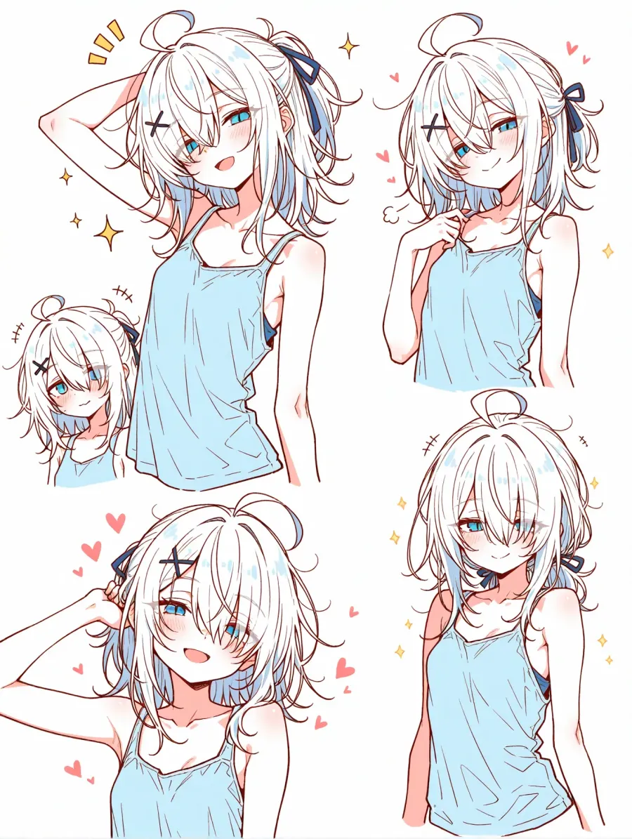 青タンクトップガール (1)