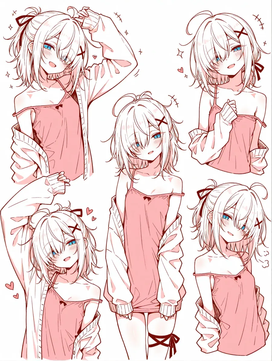 ピンクタンクトップガール (1)