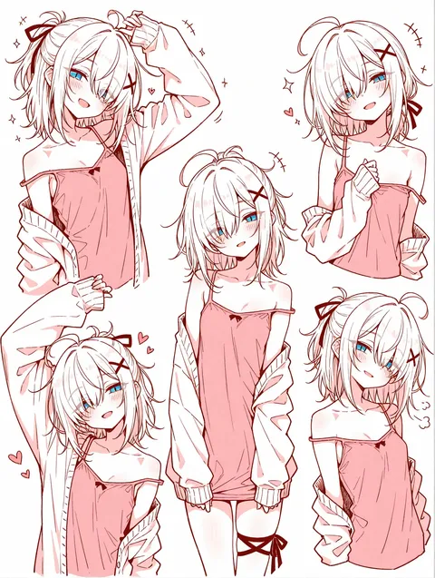 ピンクタンクトップガール
