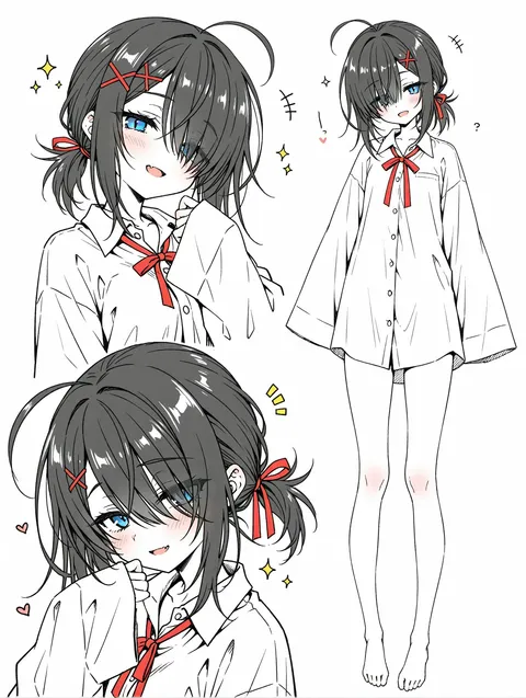 彼シャツ巫女さん