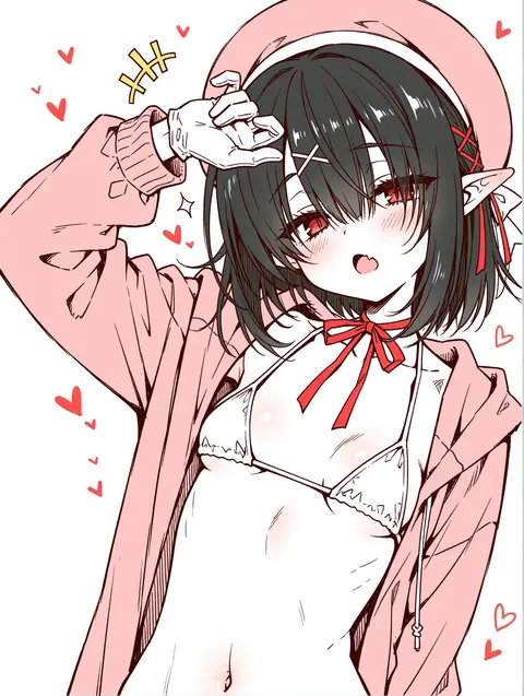 水着ベレー帽ちゃん