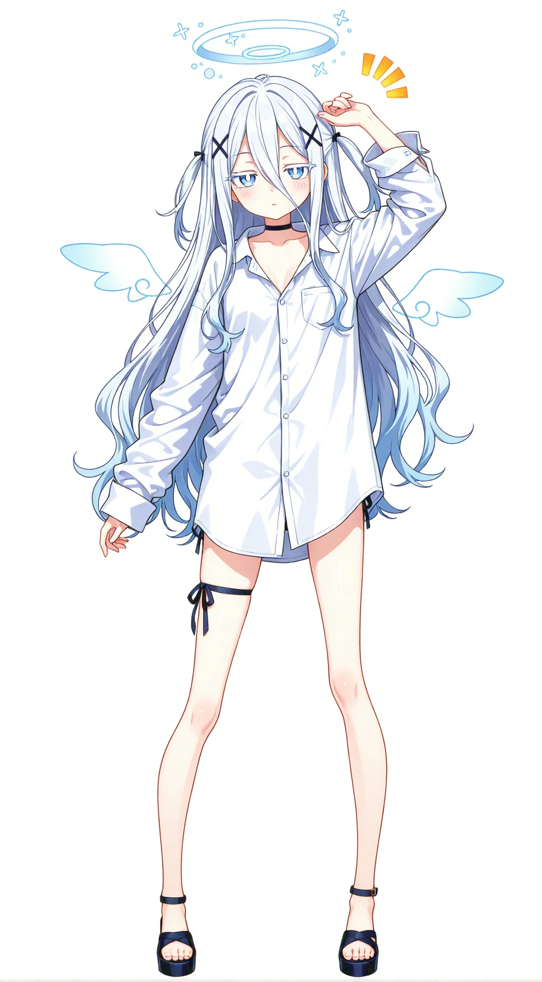 白シャツ天使(全身)