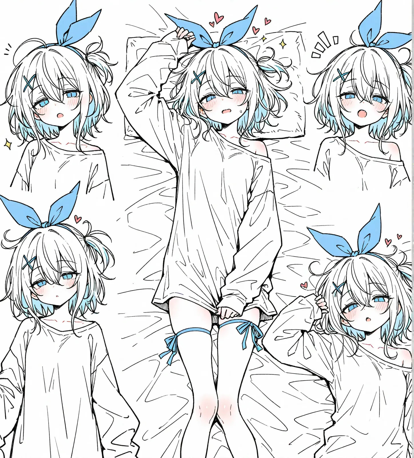 青リボンガール