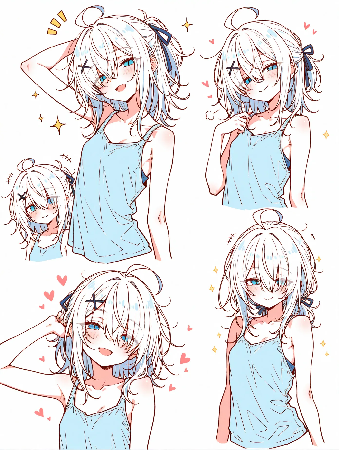 青タンクトップガール