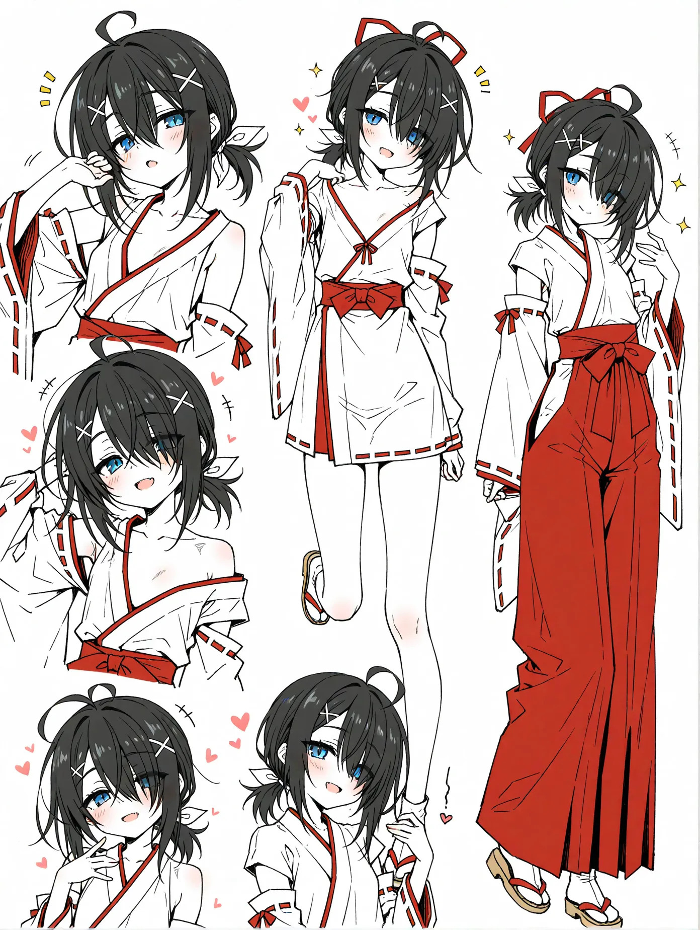 素足巫女さん